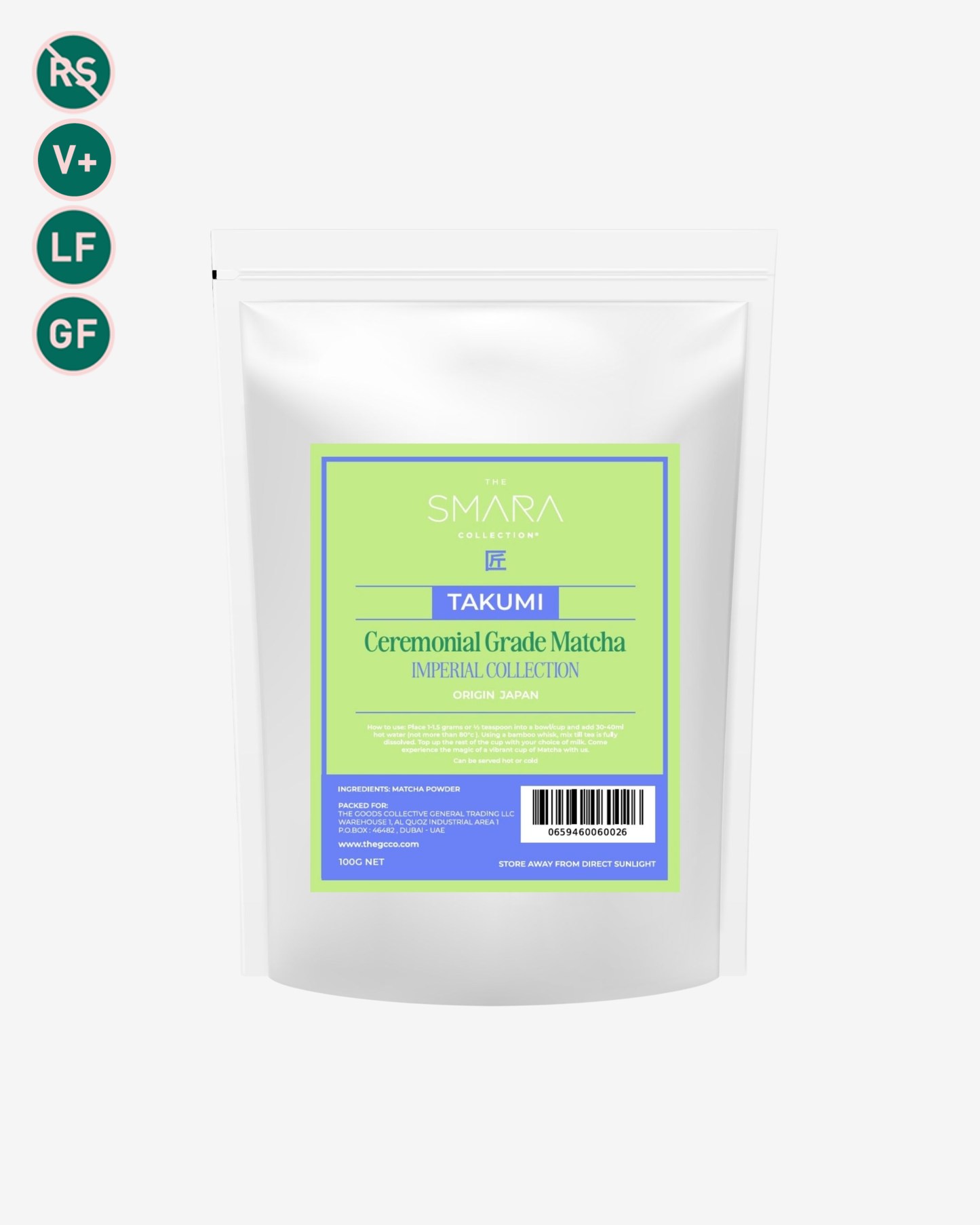 
                  
                    Takumi Ceremonial Grade Matcha 100g
                  
                